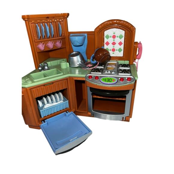 Fisher-Price Loving Family Dollhouse Kitchen Stove Oven Sink Dishwasher w Sounds - Picture 1 of 7